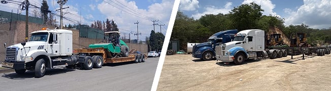 Transporting construction equipment